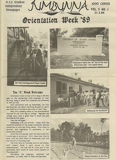 Jumbunna – Student Newspaper at Hawkesbury from 1985 (AI-31231)