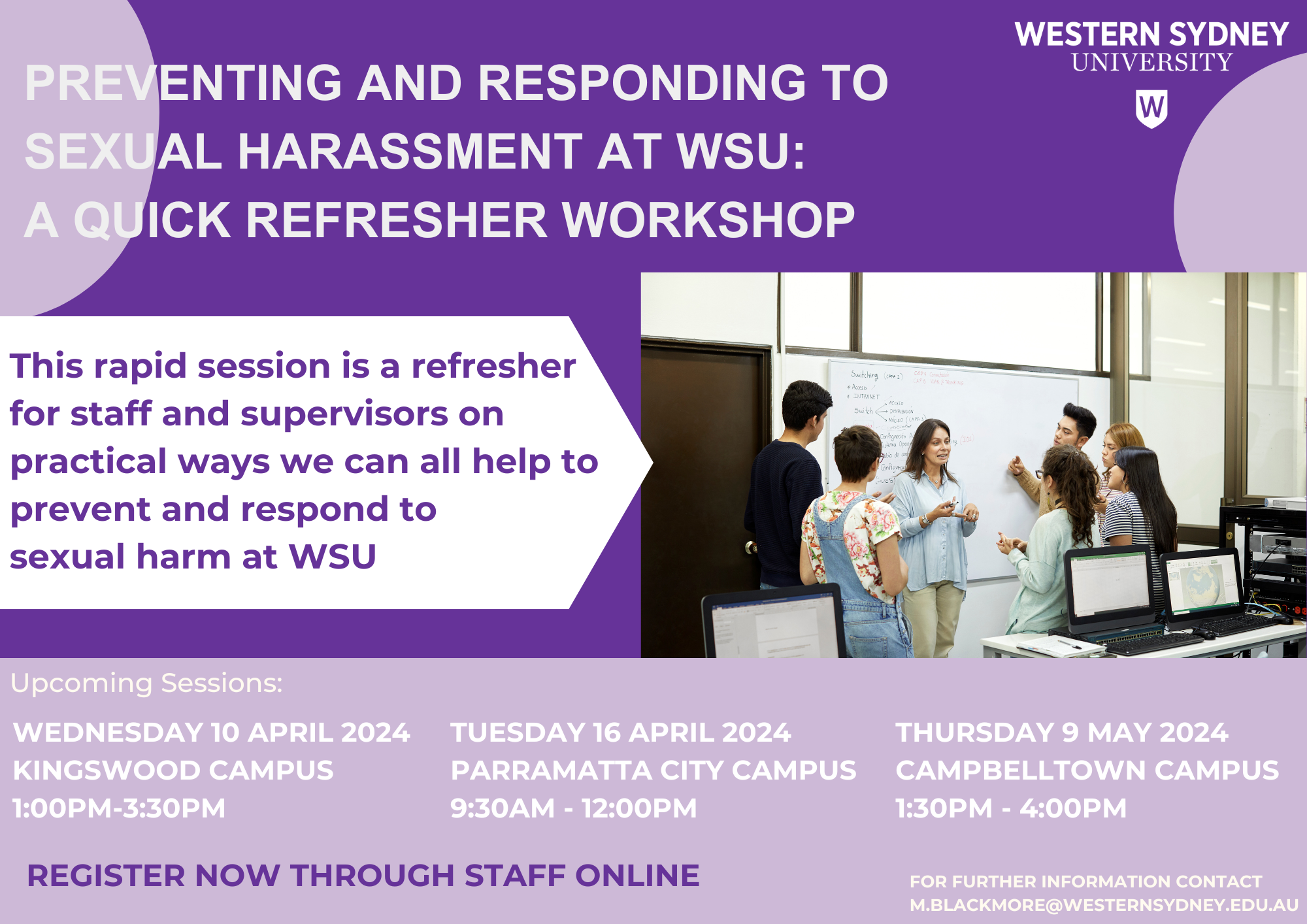 Preventing and Responding to Sexual Harm Flyer April 2024