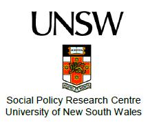 UNSW logo with black text and red symbol