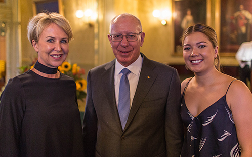 Sisters of Charity scholarship recipients at Government House reception 