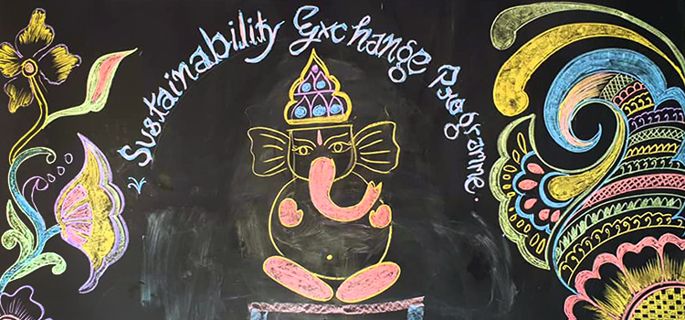 Chalk drawing for Sustainability Exchange Program