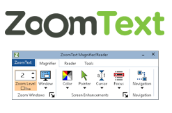 ZoomText toolbar