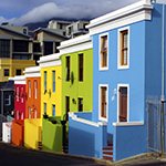 Colourful houses in Bo Kaap, South Africa