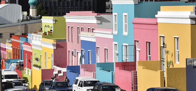 Colourful houses in Bo-Kaap, South Africa
