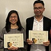 Ha and Pyror with their certificates 