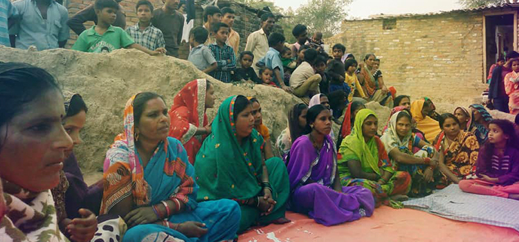 Meeting with villagers