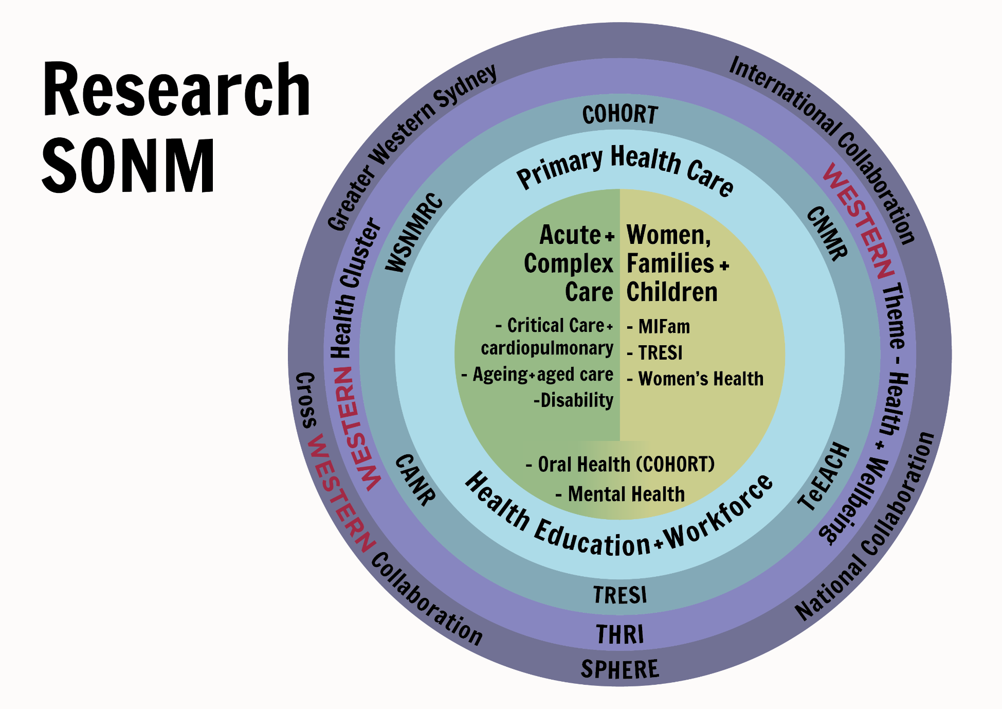 Research Themes in the School of Nursing Diagram
