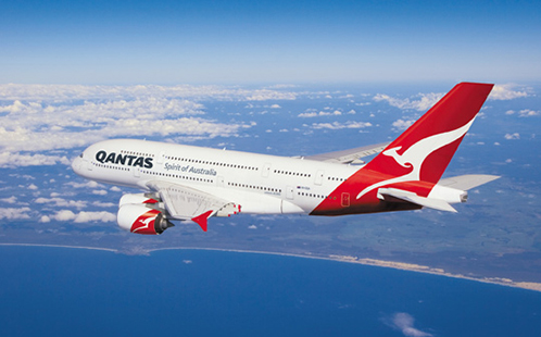 Qantas A380 in flight