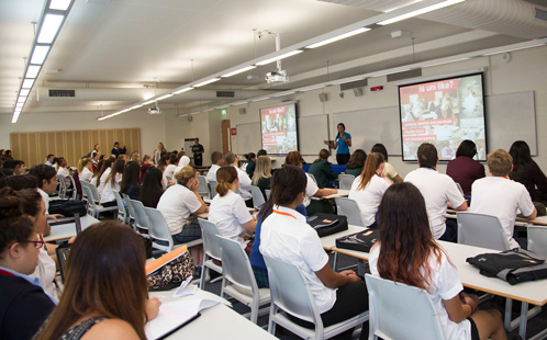 High school students attend UWS