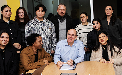 Inspiring the next generation, Professor George Williams takes to the classroom