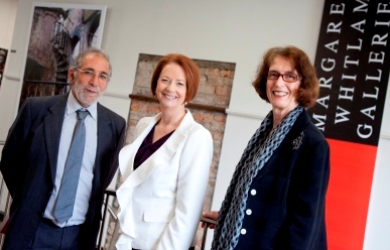 Mr Eric Sidoti, Director of the Whitlam Institute; Prime Minister Julia Gillard; and UWS Vice-Chancellor, Professor Janice Reid