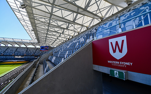 Western Sydney University signage at Bankwest Stadium