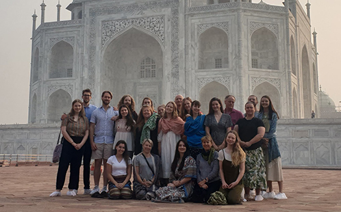 Student visiting Lucknow, India as part of a tour
