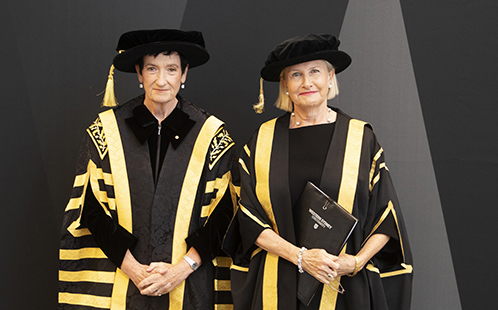 Chancellor, Professor Jennifer Westacott AO with Deputy Chancellor, Elizabeth Dibbs