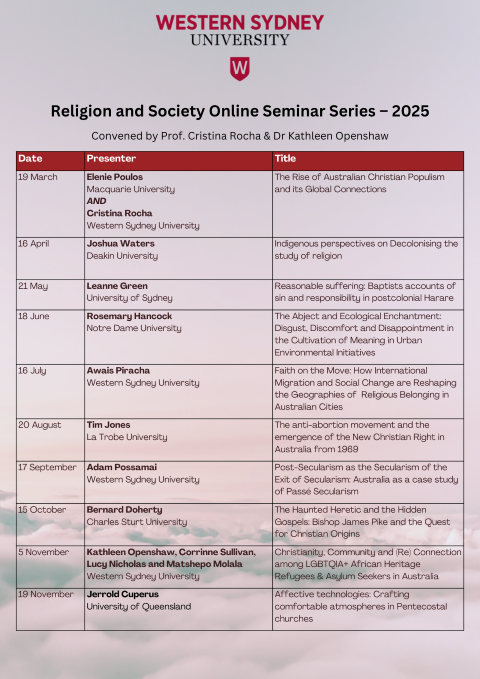 Seminar Series 2025 Seminar Series 2025