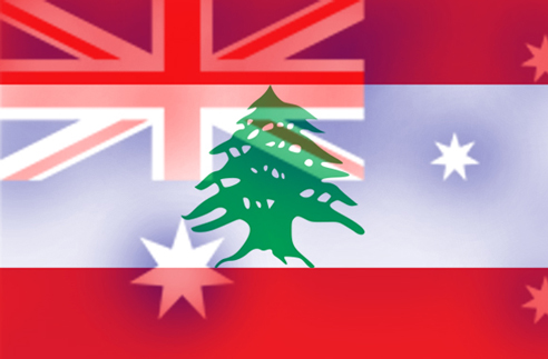 Lebanese and Australian flags combined into one.