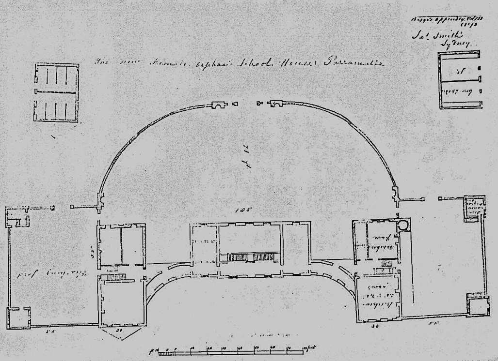 Plan of the new Female Orphan School House