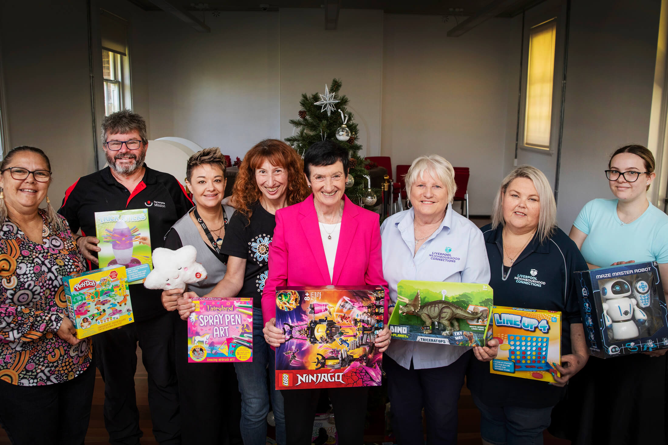 Chancellor's Toy Appeal - Photo of the Chancellor and charities receiving donations from the appeal