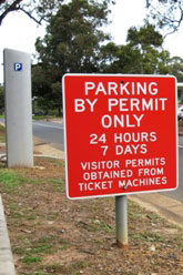 Parking by Permit Only Sign