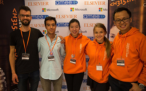 Alice Leung and her Elsevier Hacks team