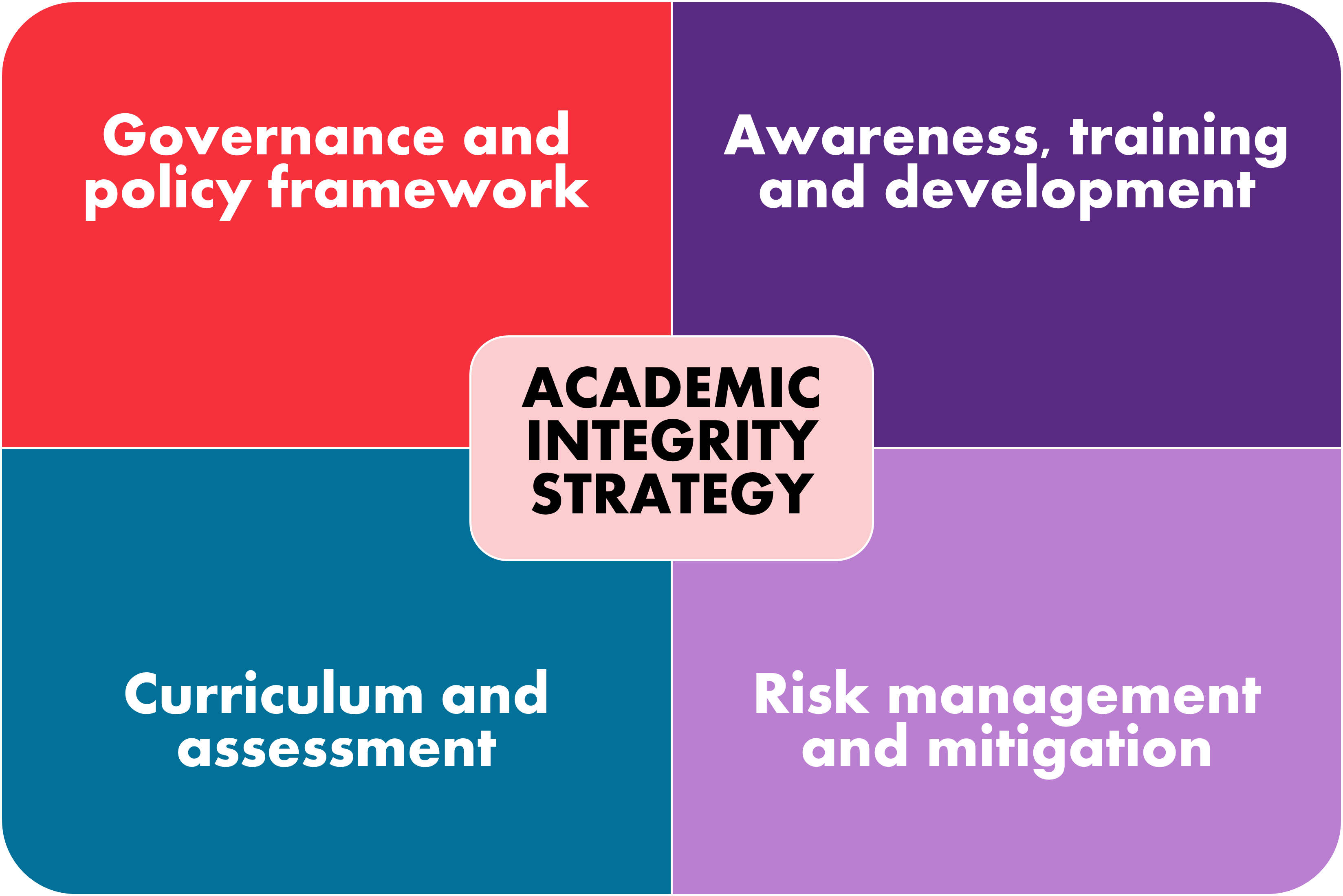 Academic integrity strategy - governance, awareness, curriculum/assessment, and risk management