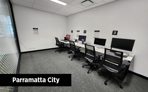 Parramatta City Access Room - 3 workstations.