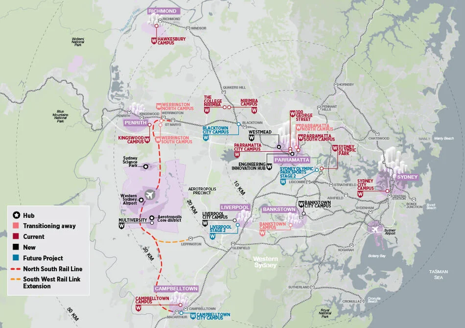 Western Sydney University campus map