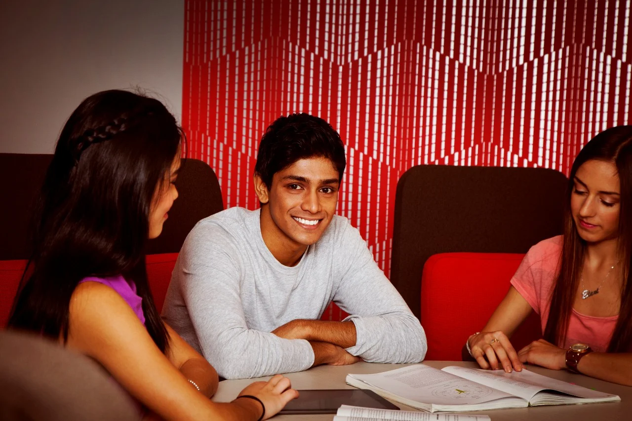 Students in a study zone