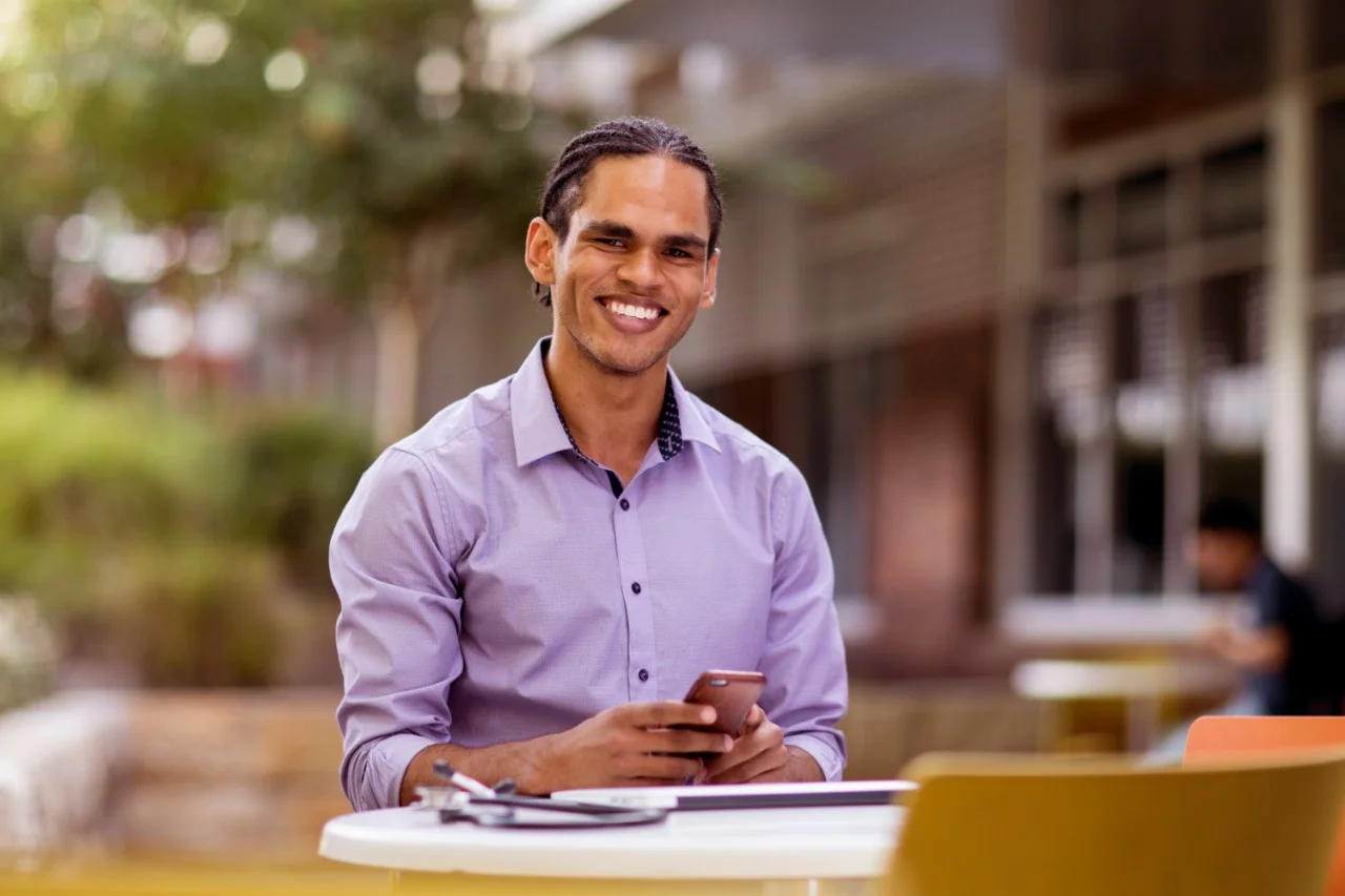 Student on campus