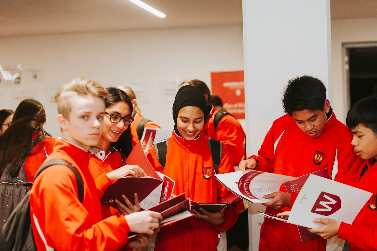 Students at a Western event