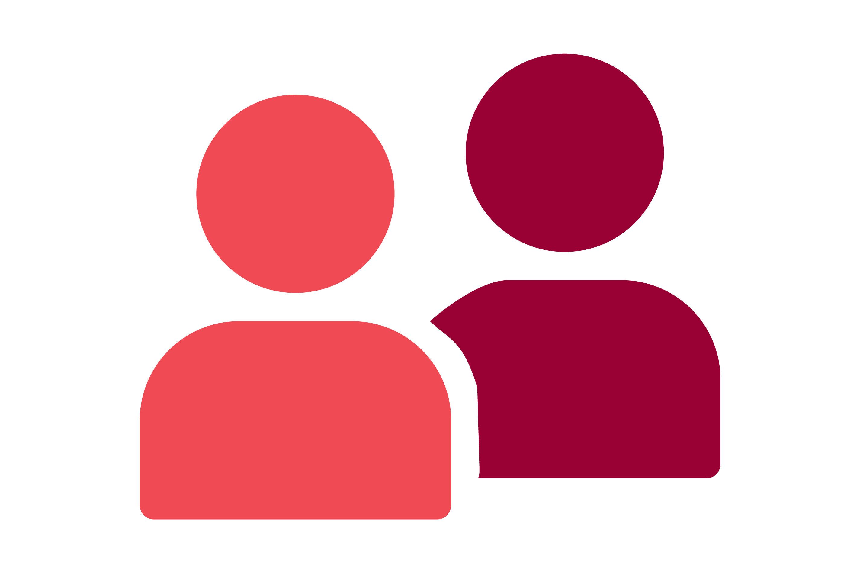 Two people with laptops with talking speech bubbles icon