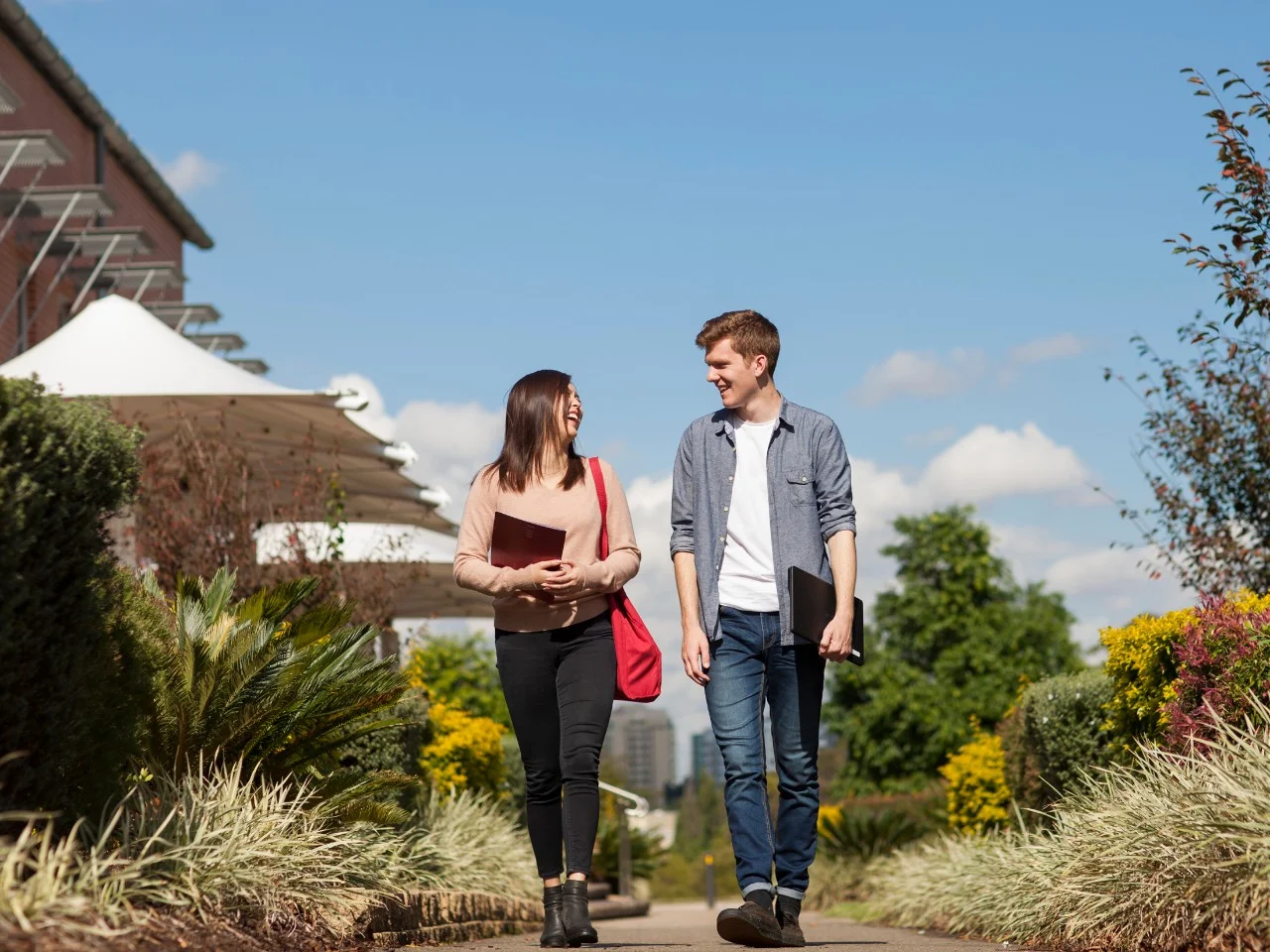 Students walking at Parramatta South campus