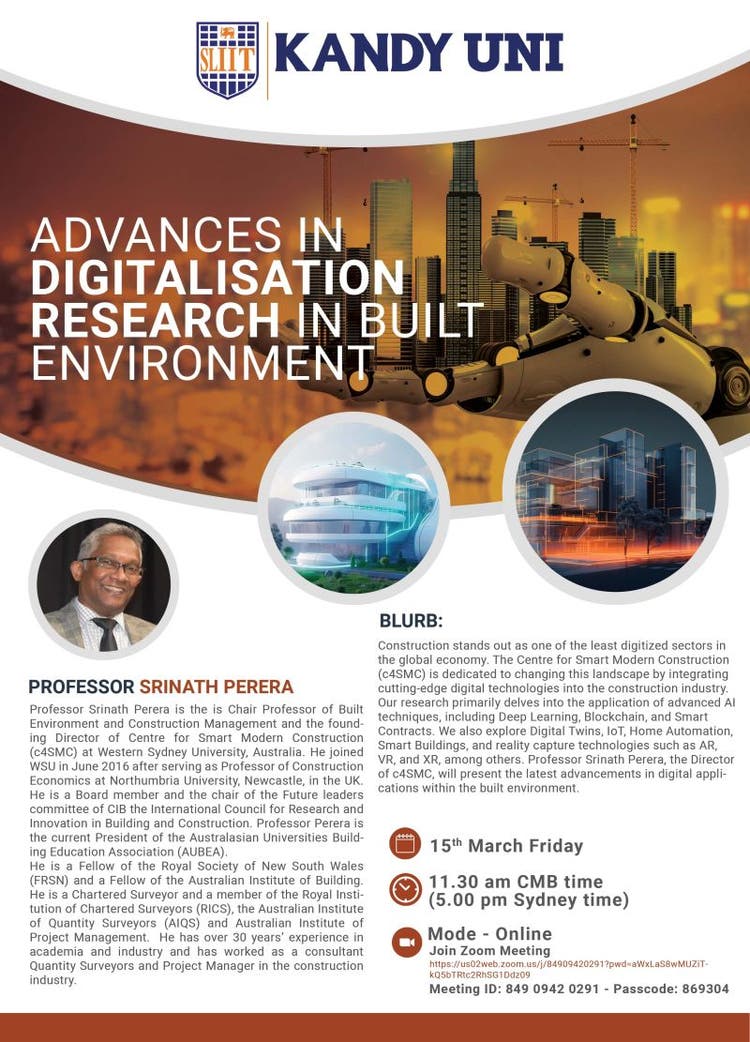 Prof Srinath Perera SLIIT Keynote