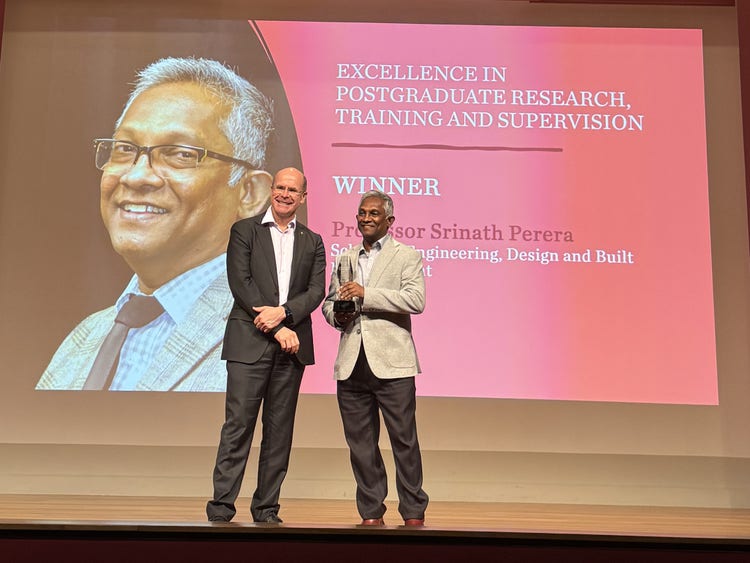 Professor Srinath Perera received University Excellence Award
