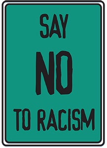 say no to racism poster