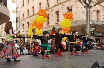 Dances in Rundle Mall, South Australia