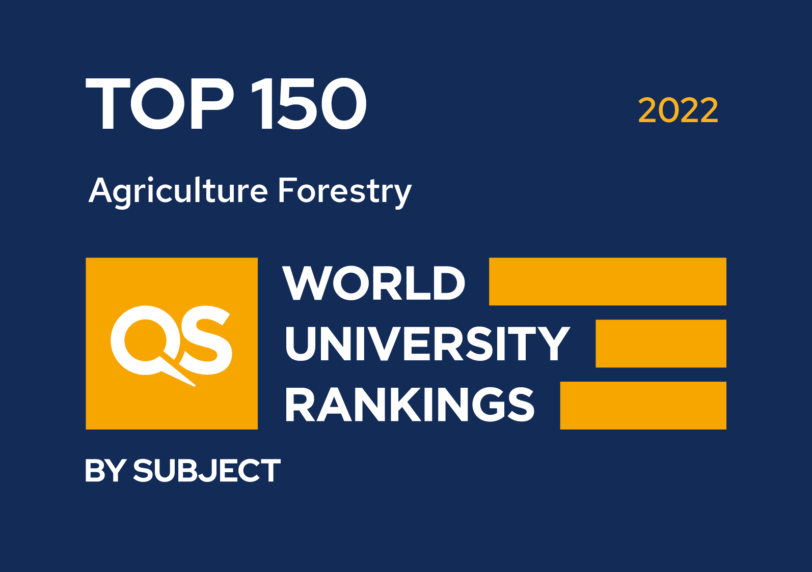 Agriculture and Forestry QS Badge Top 150