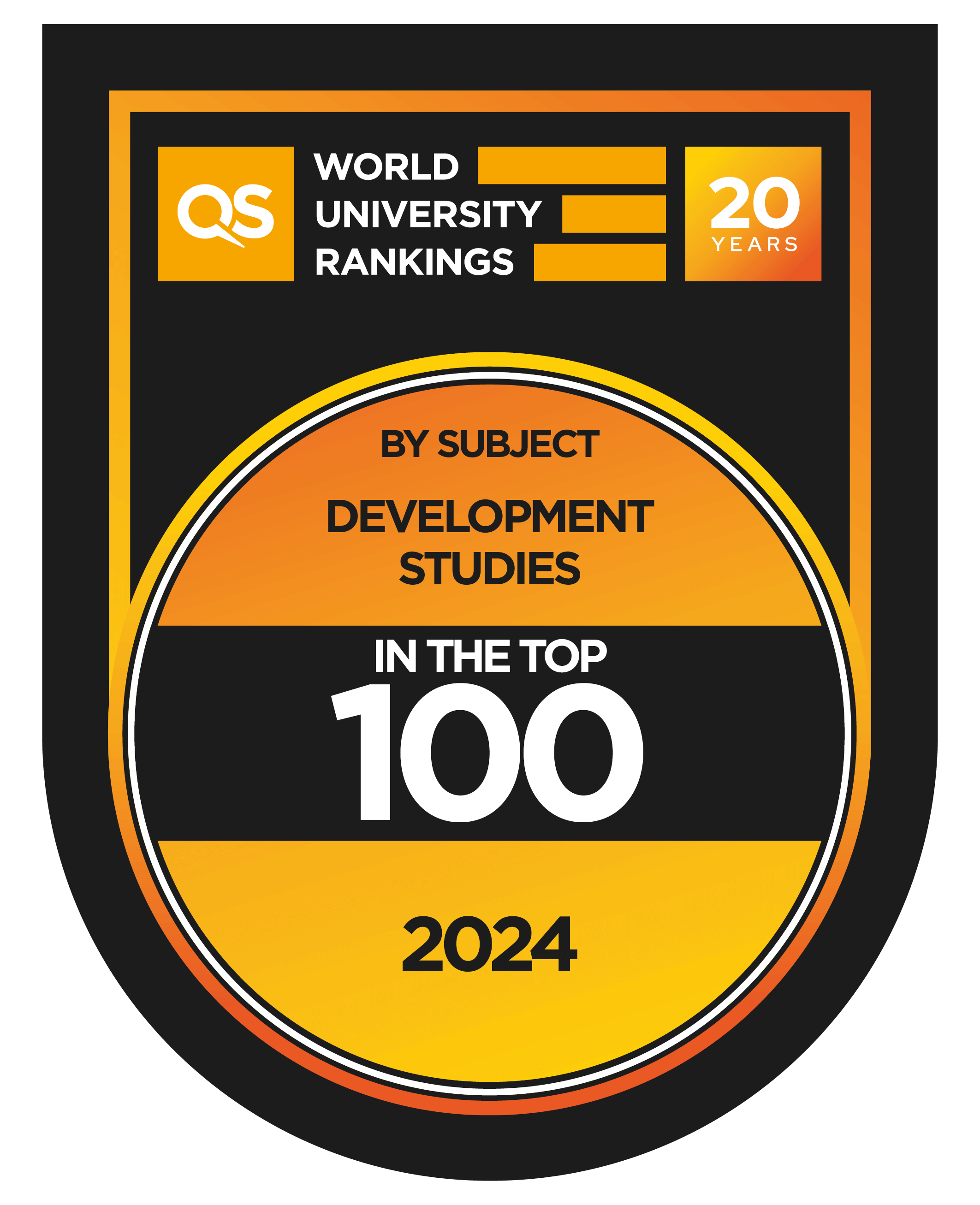 Top 100 in Development Studies in the QS World University Rankings 2024