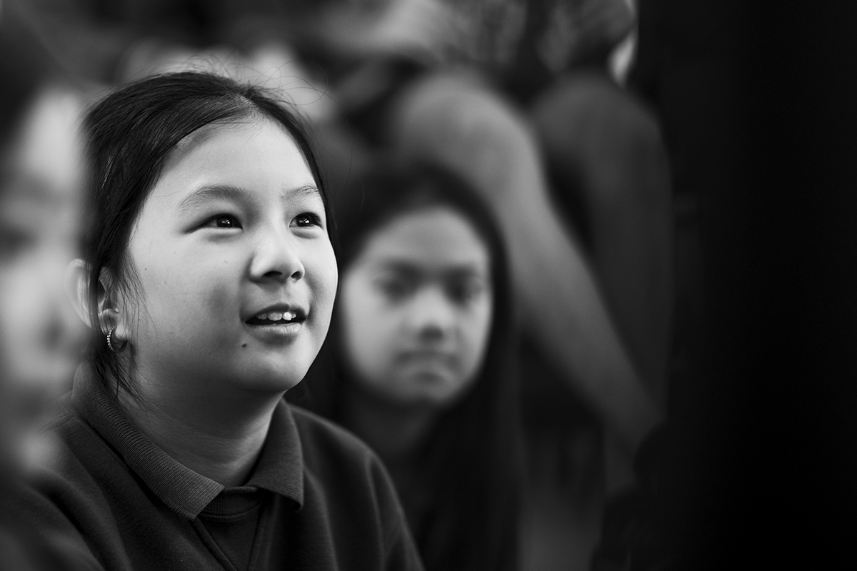 Primary students in classroom
