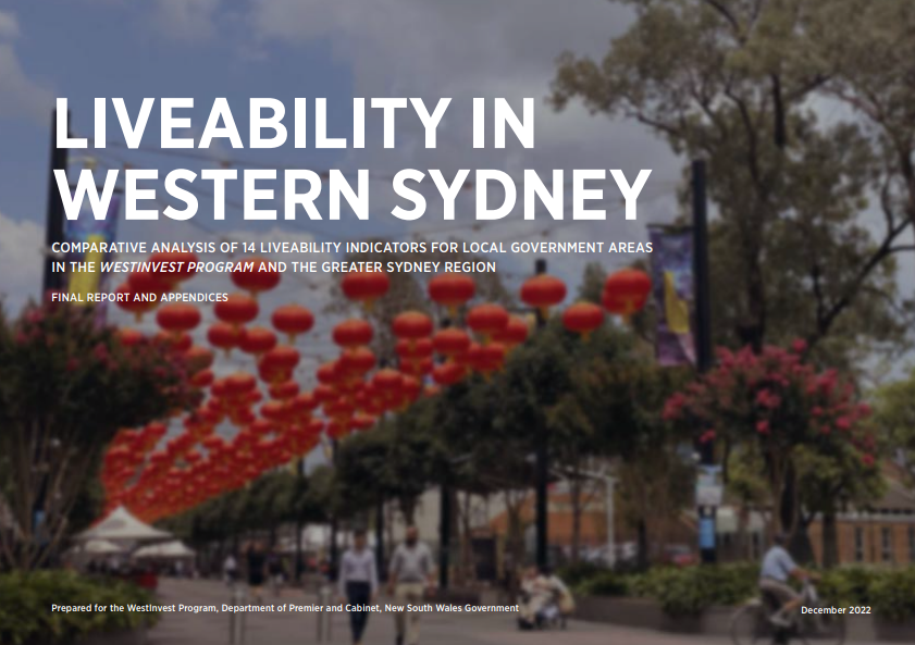 Liveability in Western Sydney