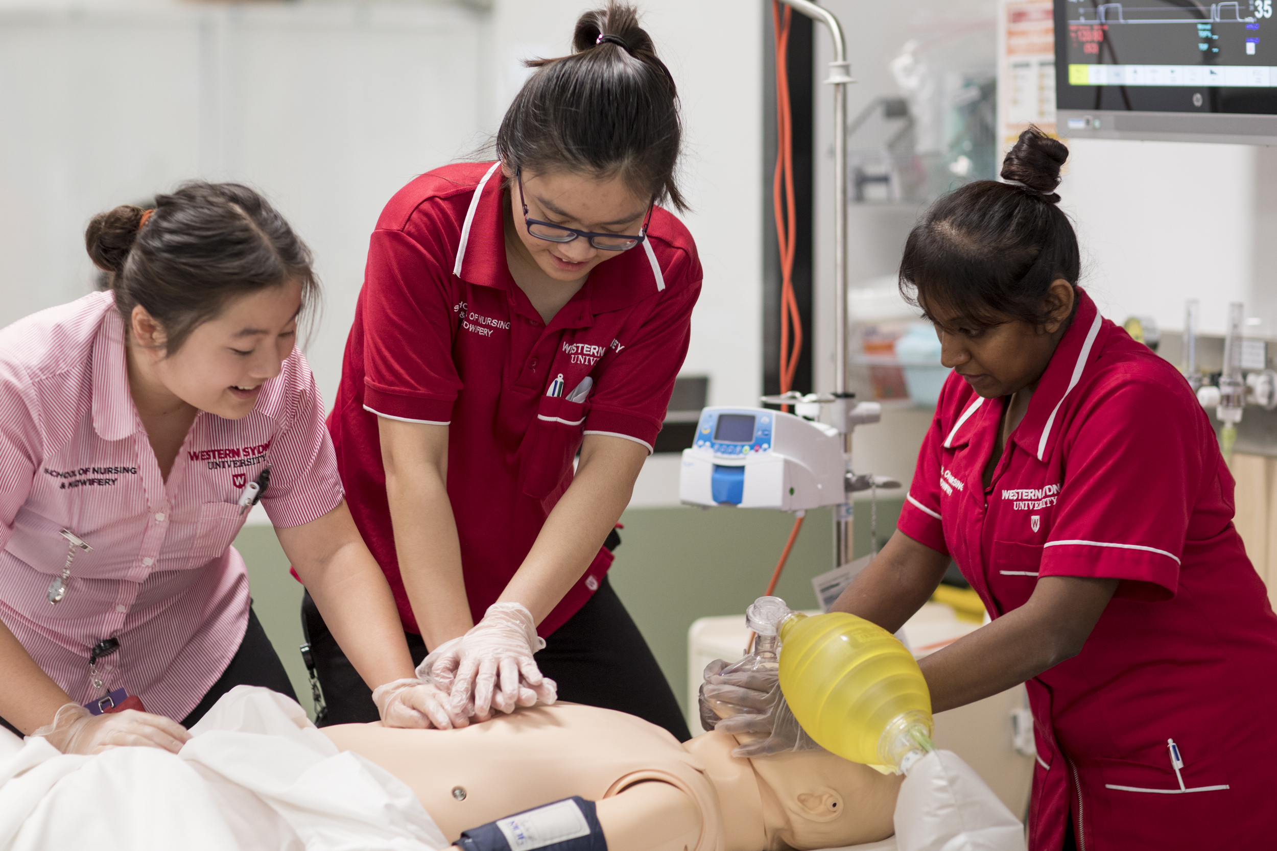 Work ready experience - nursing students practice CPR
