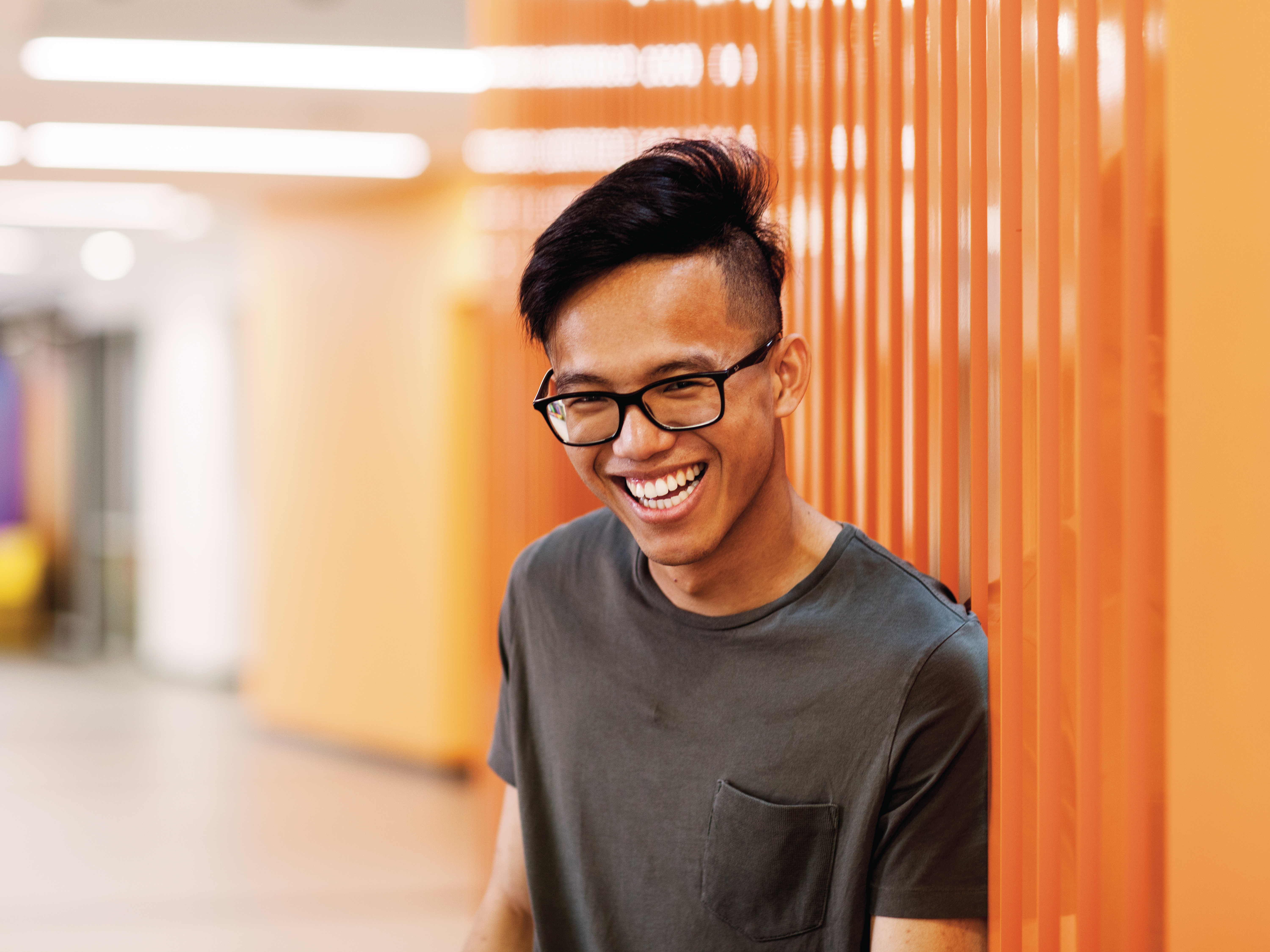 Western Sydney University international student, Chum Samang, on campus.