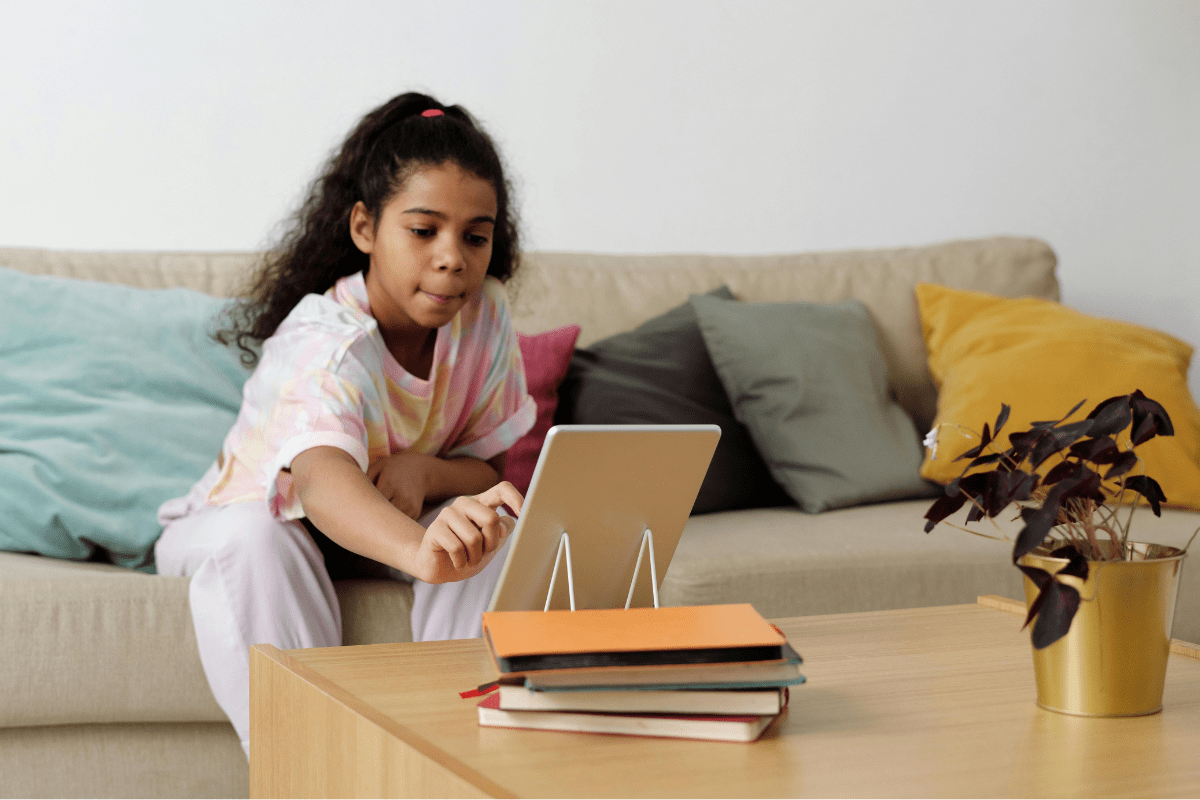 Child using iPad