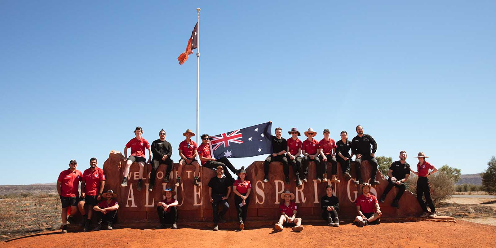The 2023 team in Alice Springs