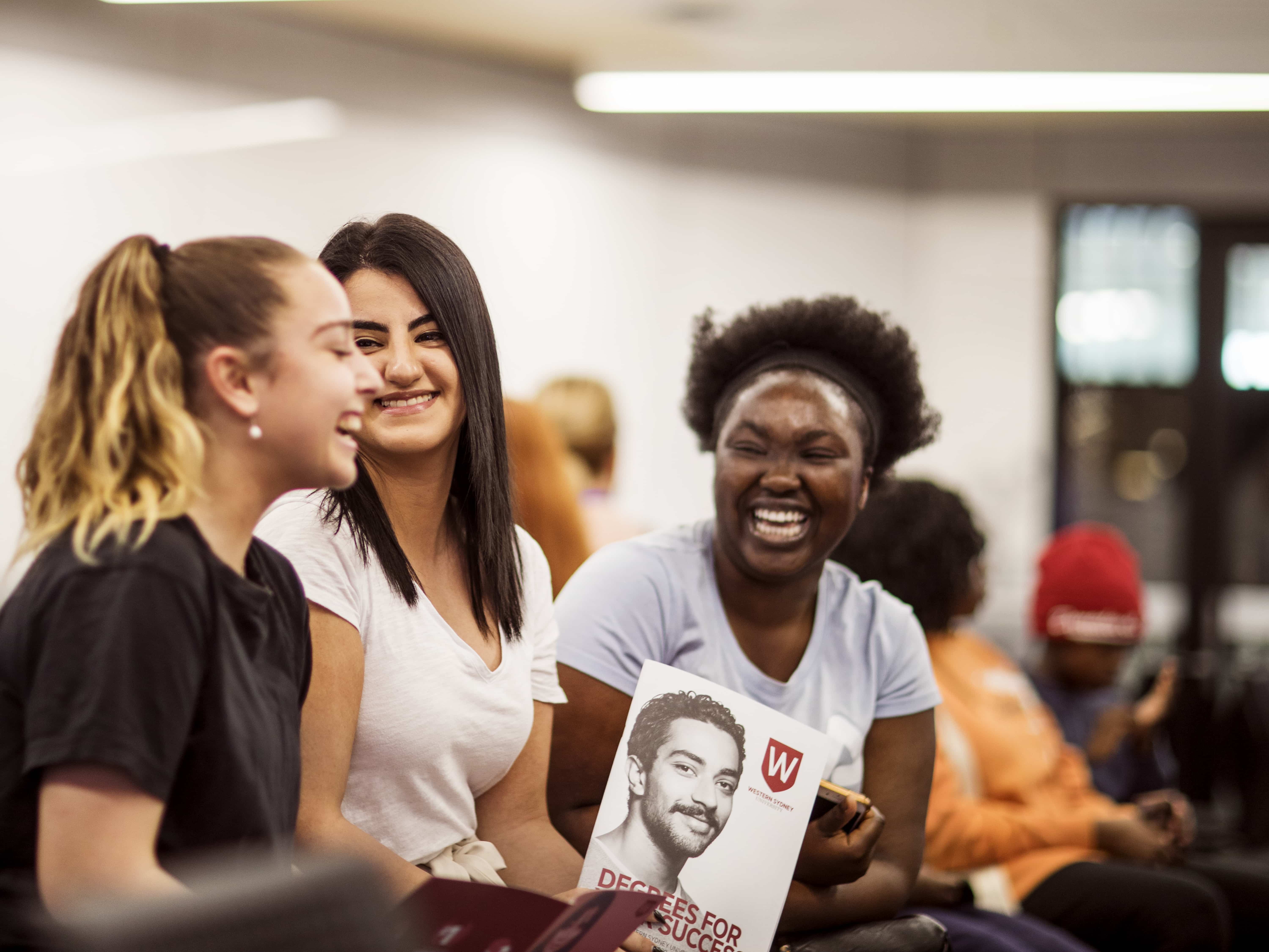 Students photographed for International brochures