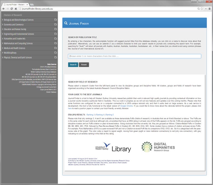 Journal Finder