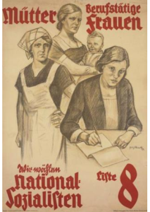 Historic poster of German working mothers