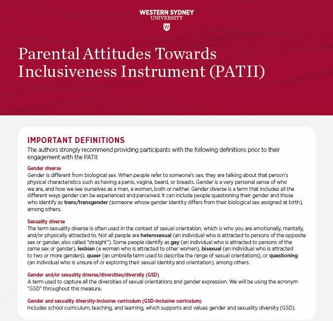 Parental Attitudes Snapshot