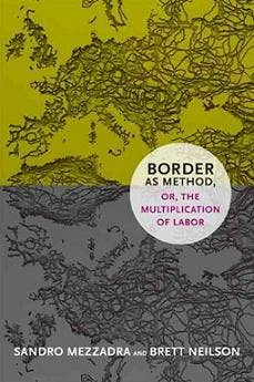 book cover half mustard half grey with design throughout