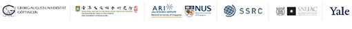 Logos of: Georg-August-Universität Göttingen; Hong Kong Institute for the Humanities and Social Sciences; Asia Research Institute, National University of Singapore; Social Science Research Council; Seoul National University Asia Center; Yale.